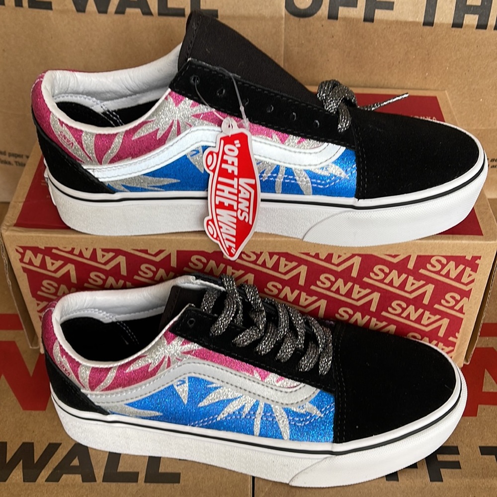 Vans Old Skool After Dark Summerlf/True White WMNS platforms - Picture 2 of 16